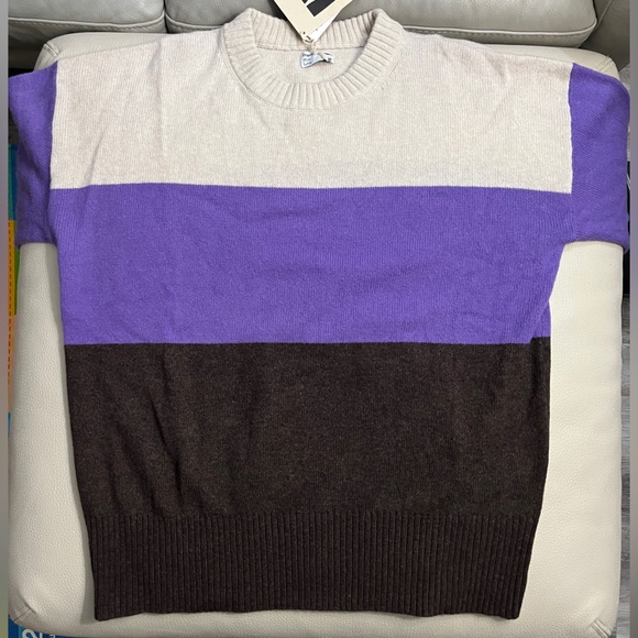 NWT - Frank & Oak Women’s Lambswool Blended Striped Sweater - Size L, XL - Picture 4 of 9